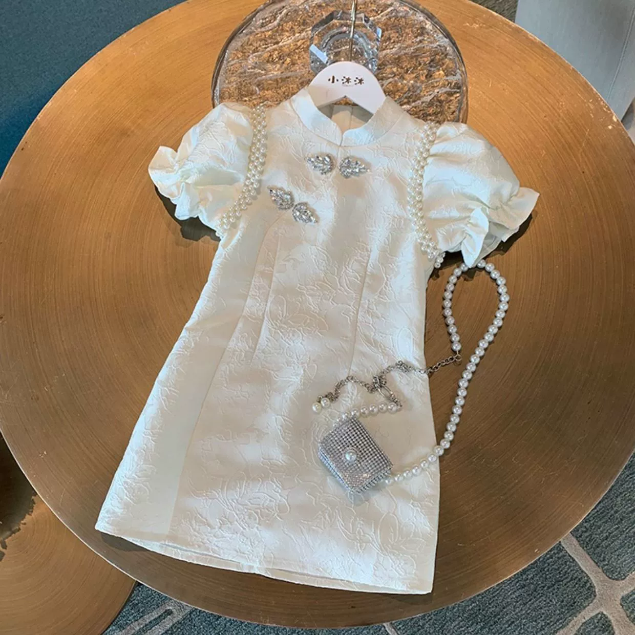 Модное модифицированное платье Cheongsam с цветочным принтом для девочек, детский летний китайский костюм с короткими рукавами для маленьких девочек в китайском стиле Hanfu Tang