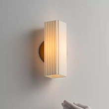 日式中古卧室过道灯茶室民宿客厅背景墙方块树脂楼梯装饰氛围壁灯