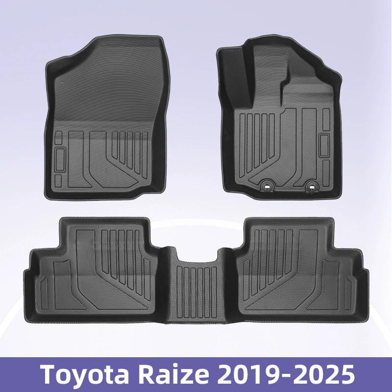 Подходит для Toyota Raize 2019-2025 праворульный 3D всепогодный коврик из материала TPE для пола и багажника.
