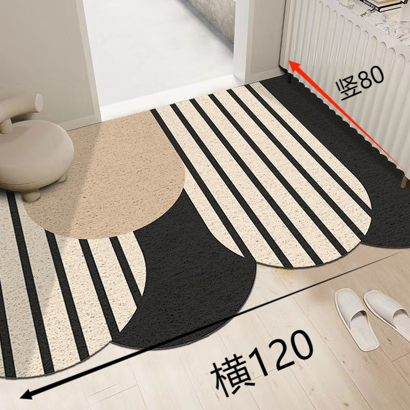Simple Silk Loop Floor Mat for Entryway, Household Dirt-Scraping Mat, Customizable, Wear-Resistant, Non-Slip Mat for Foyer Simple Silk Loop Floor Mat for Entryway, Household Dirt-Scraping Mat, Customizable, Wear-Resistant, Non-Slip Mat for Foyer
