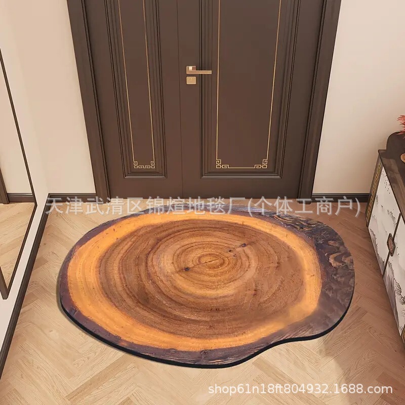 Temu亚马逊仿真木纹地垫浴室硅藻泥吸水防滑脚垫入户易打理蹭脚垫|undefined