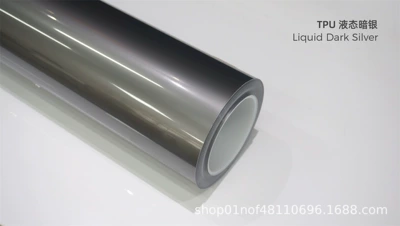 Tpu Liquid Metal Series Self-Healing Scratch-Resistant Glossy Ppf Car Paint Protection Film Body Color Tpu (Car paint protective film) - tpu-liquid-dark-silver-15215m