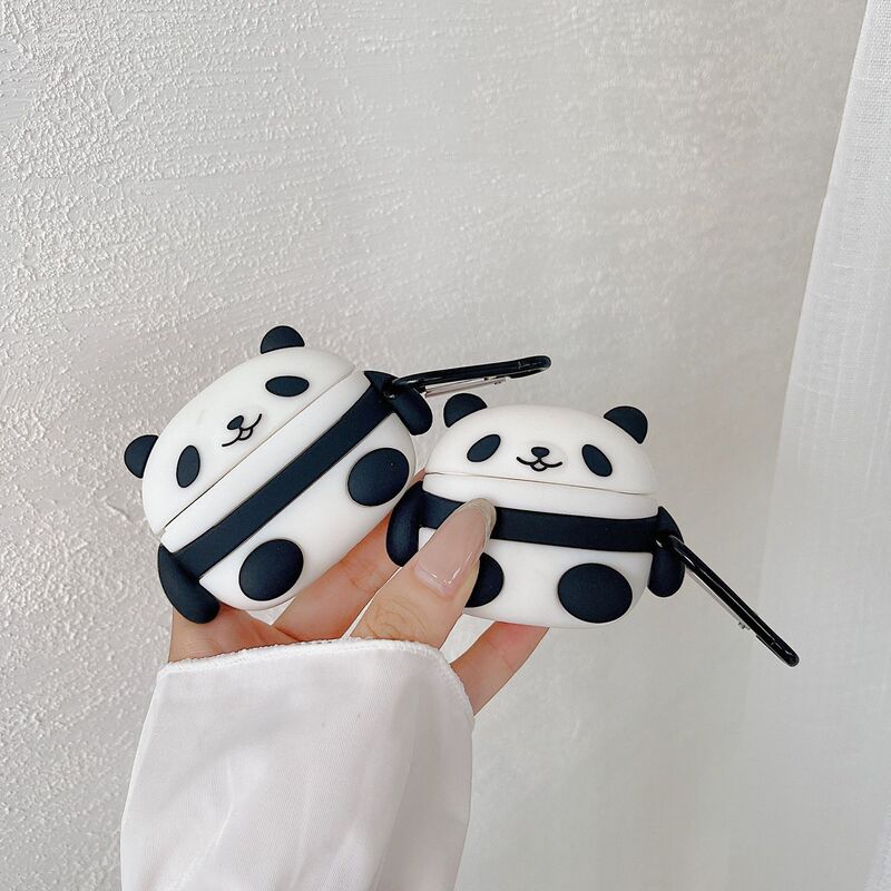 The New Protective Case Is Suitable for AirPods Headphone Case Cute Panda Pvc Bluetooth Headphone Protective Case