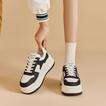 清仓特价厚底小白鞋女2025年春秋新款黑白休闲鞋板鞋百搭时尚单鞋