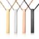 Cross-border Hot Selling Stainless Steel Men's Necklace Personalized Simple Three-dimensional Long Couple Titanium Steel Pendant Jewelry Engravable