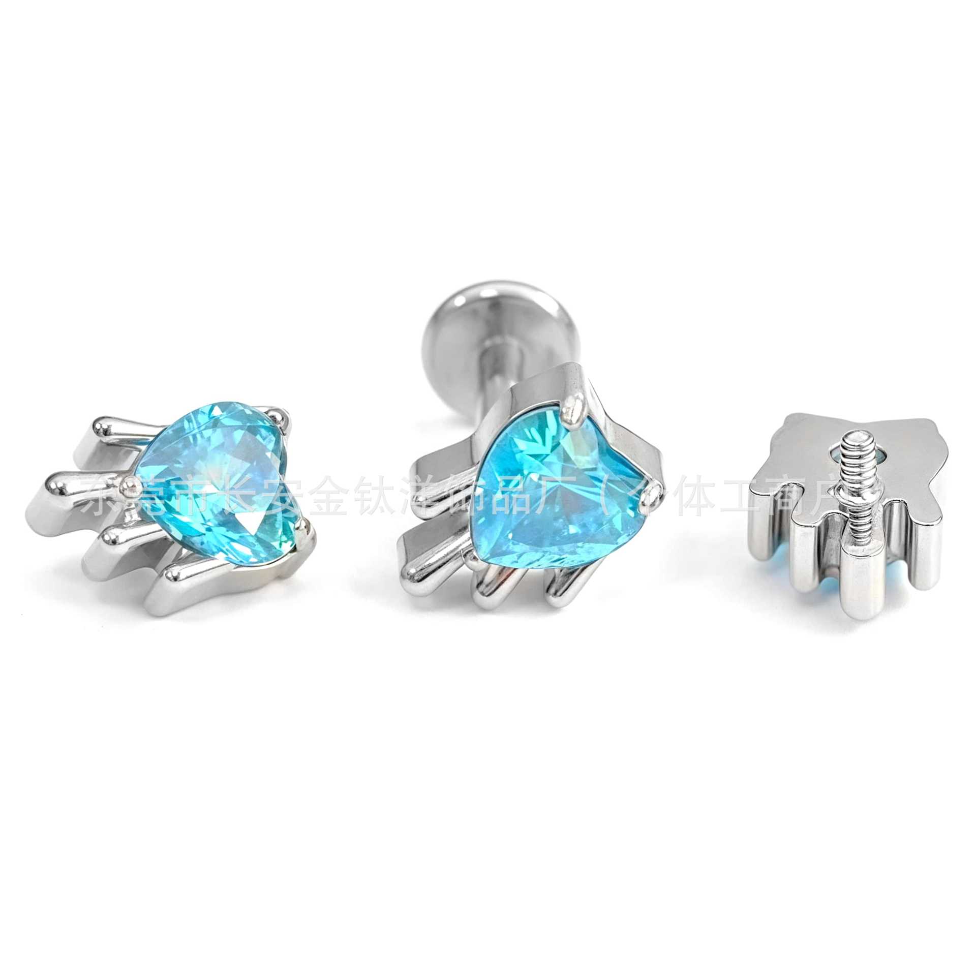Pointed titanium steel lip stud product view