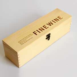 单支红酒盒木盒实木葡萄酒干红红酒包装盒松木礼盒厂家可批发