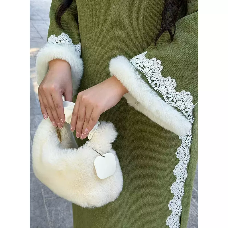 52098国风改良新中式连衣裙2025冬装新款加绒显瘦高级感大码旗袍