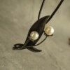 Retro accessory, brooch from pearl, necklace, sweater, cotton and linen, suitable for import