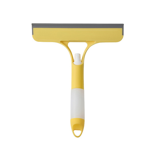Household multi-functional water spray glass scraper, double-sided wiper, bathroom mirror wiper brush, no need to disassemble and wash, comes with watering bottle cleaning brush