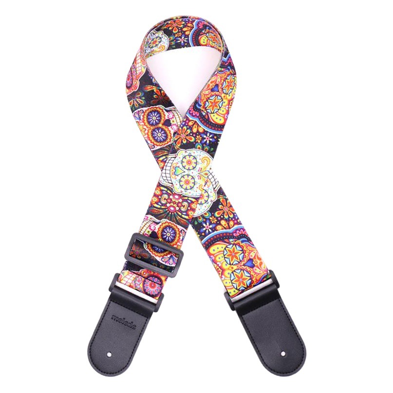 Meilodi nuevo color correa de la guitarra de rock guitarrista Correa personalizada especial correa de estilo étnico