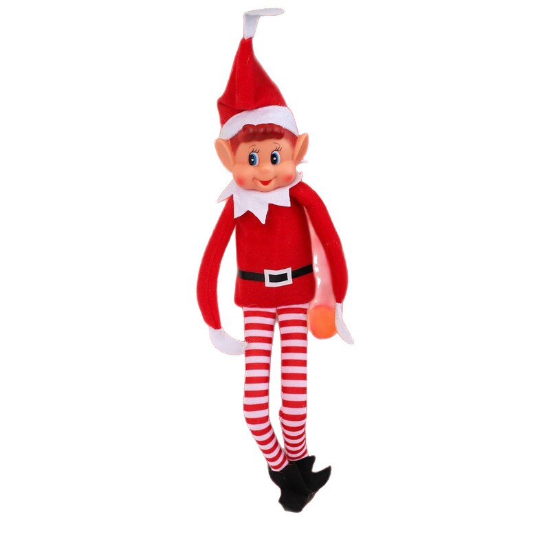 クリスマスツリーペンダント足長人形ぬいぐるみ男の子と女の子セットおもちゃ本棚赤い人形エルフ人形|undefined
