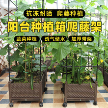 园艺花盆种植箱种菜盆家用户外阳台蔬菜菜盆方形容器花菜园种植盆