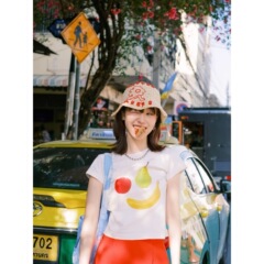 デザイン右肩女性ホットガールスリム Tシャツバックパック 2025 ファッション新ドーパミンウェアイントレンドドロップシッピング