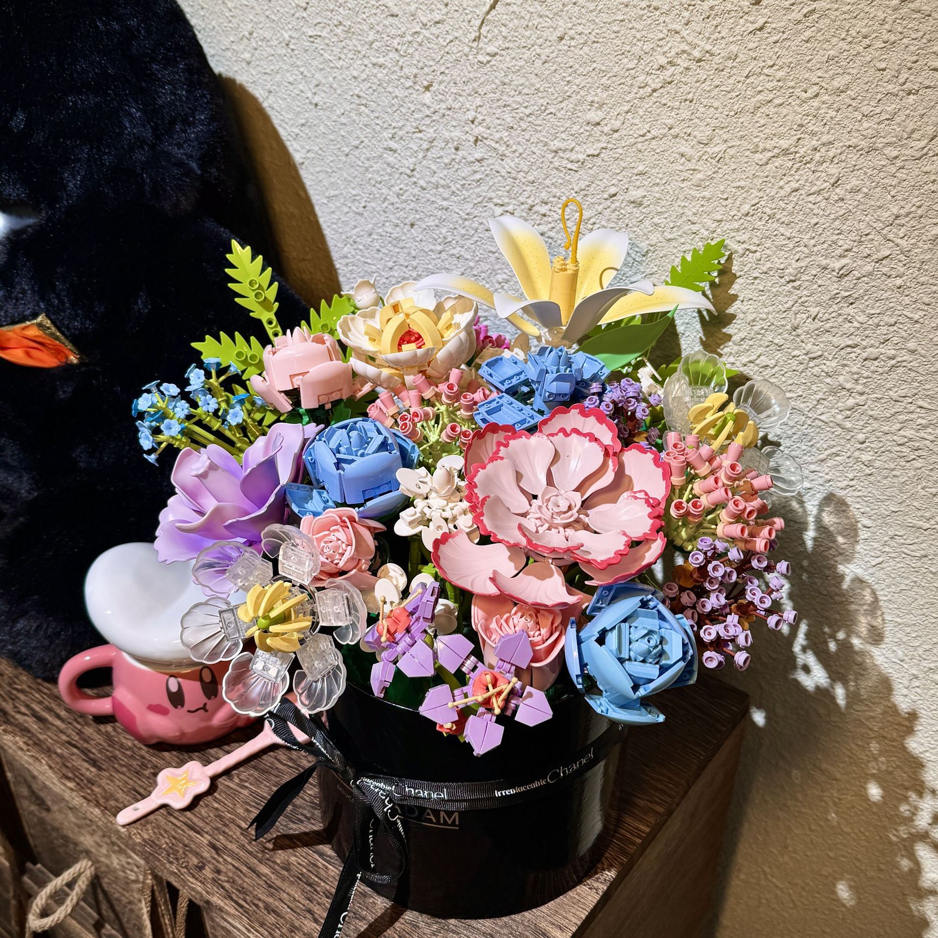 跨境兼容乐高玫瑰永生花束积木情人节教师节手工儿童益智拼装玩具