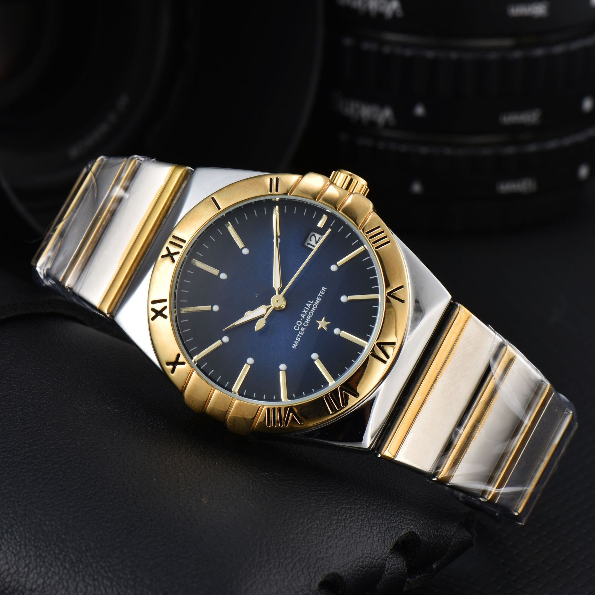 2024 New European Style Mechanical Watch Three-Needle High Quality Steel Band Men's Watch Business Style Manufacturer Wholesale