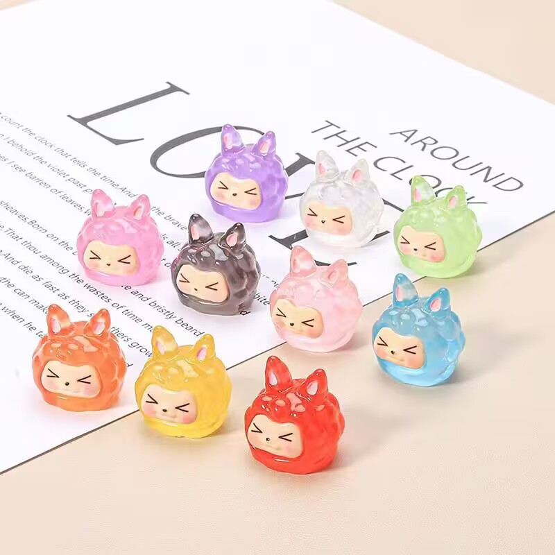 luminous kk accessories drop glue resin accessories ornaments keychain pendant diy resin accessories kindergarten small gift