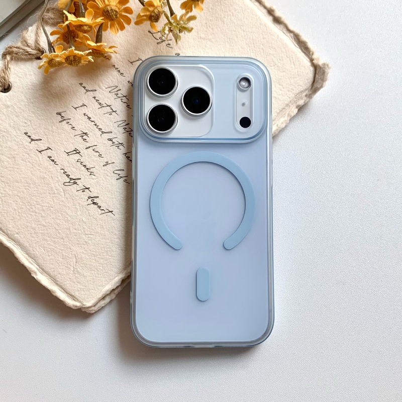 磨砂肤感适用iPhone17pro手机克冰雾磁吸苹果16pro磨砂透明保护套|undefined