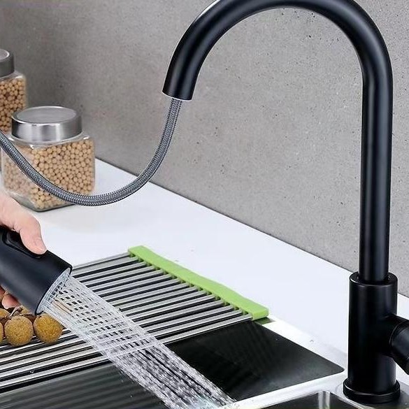 Grifo de Cocina 304 Acero Inoxidable – Extraíble, Frío y Caliente, Popular en Internet