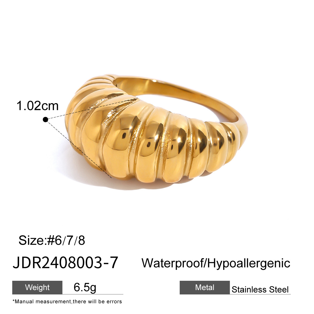 Wanxing anillo de acero inoxidable europeo y americano diseño de nicho femenino anillo de apertura de circón acero de titanio de oro de 18 quilates no se desvanece