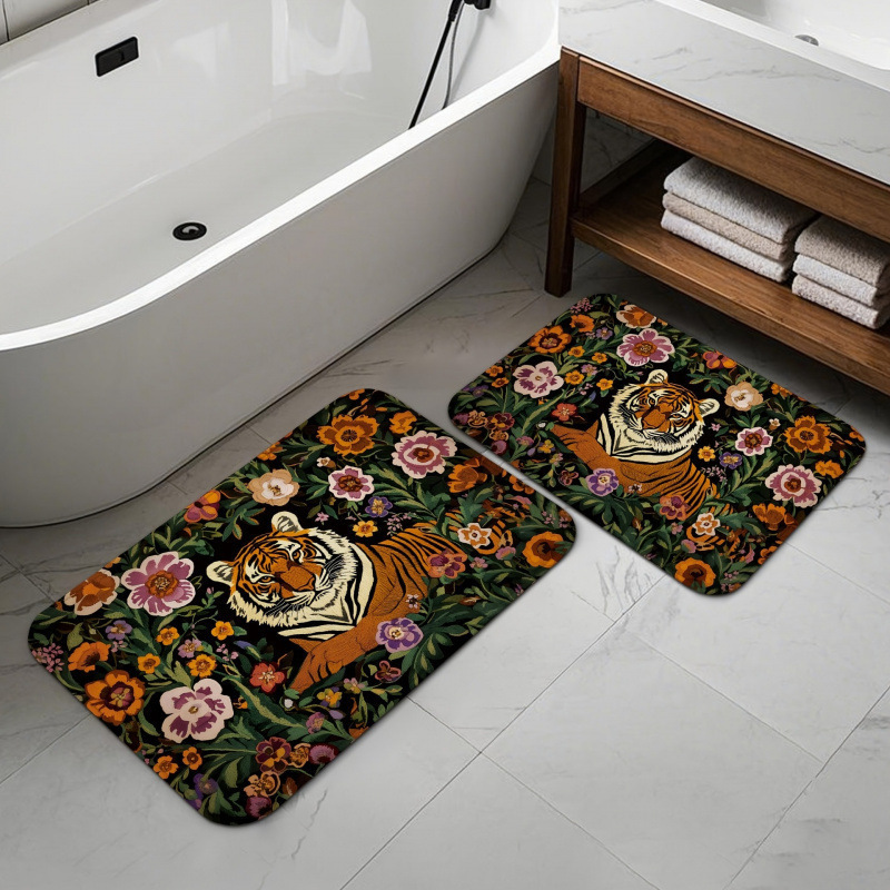 3d Illusion Bathroom Rug Non-slip Absorbent Quick Dry Chenille Mat_voghion.com