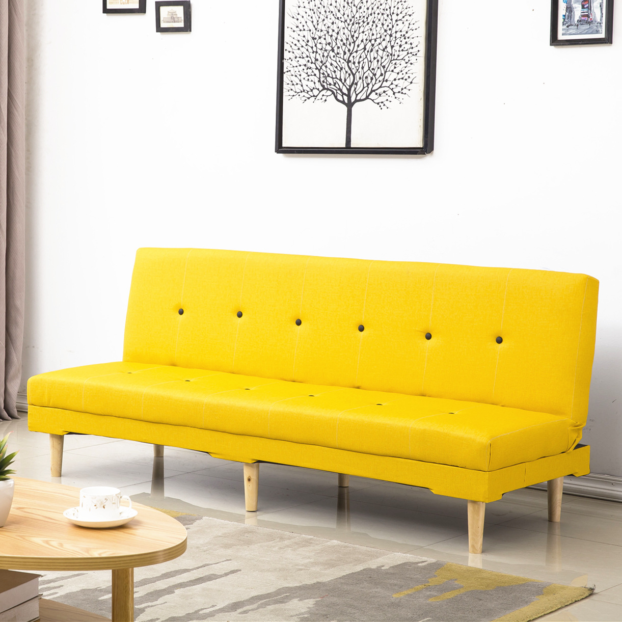 Fábrica directa sofá pequeño tipo simple cama plegable alquiler de alquiler económico esquina sala de estar dormitorio tienda al mediodía