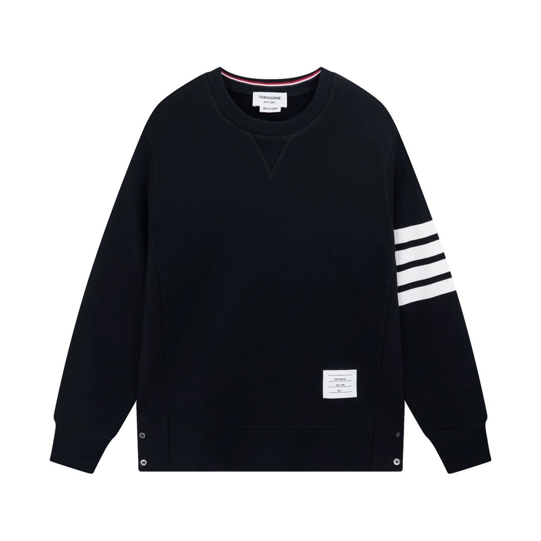 1.1 Правильная версия новой осени-зимы 2024 года Miu Miu Tom BLCG four-stripe круглый вырез TB худи куртка для мужчин и женщин