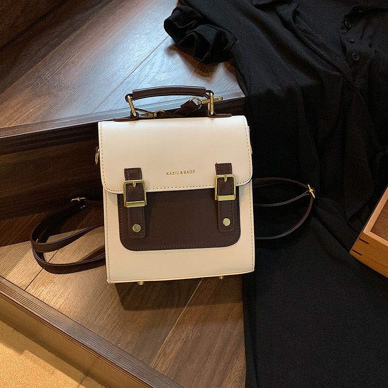 Mini Backpack for Women 2023 New Fashion Versatile Large Capacity Contrasting Color Backpack Girl Travel Small School Bag Trendy