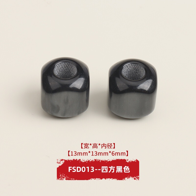 芬锦饰品树脂四方方块方形大孔珠子串珠穿珠鞋饰|undefined