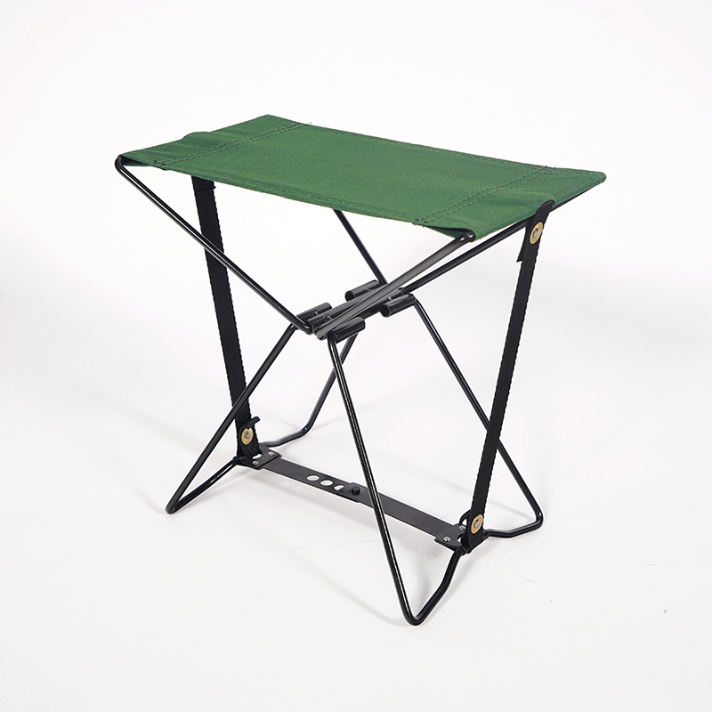 Taburete de acero plegable simple para acampar pesca de picnic ultraligero portátil pequeño al aire libre
