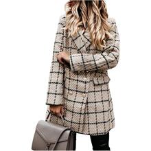 K 24468 Wool print lapel midi coat ë��ӡ�������г�����