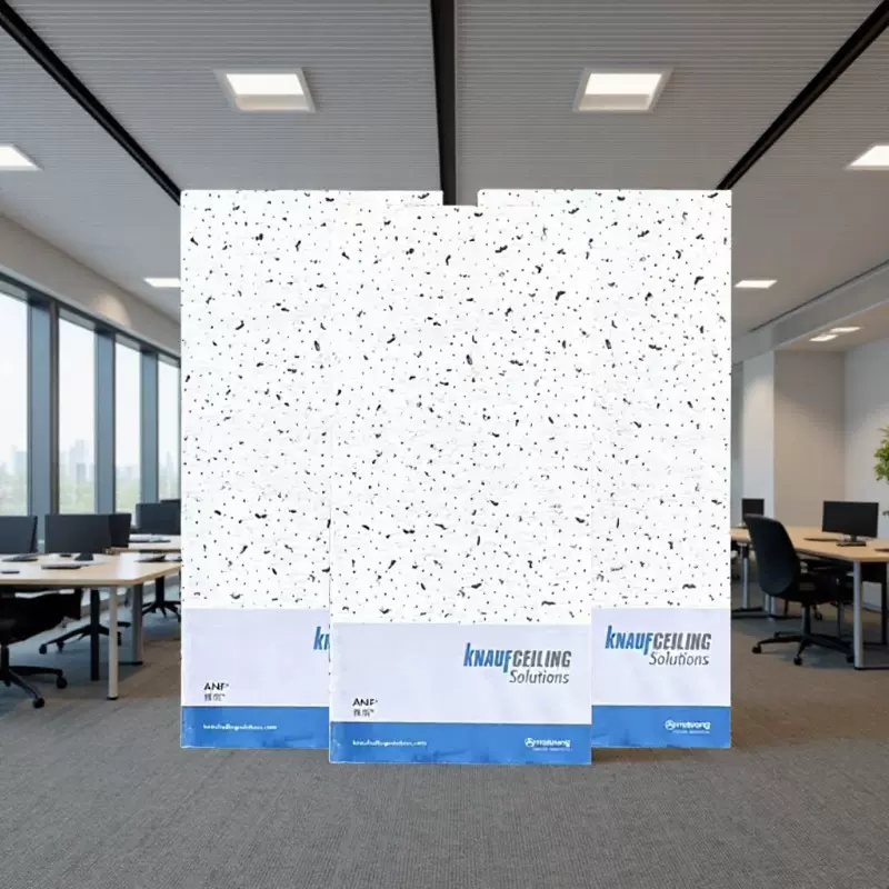 阿姆斯壮矿棉板吊顶材料办公室600*600吊顶天花板吸音矿棉板