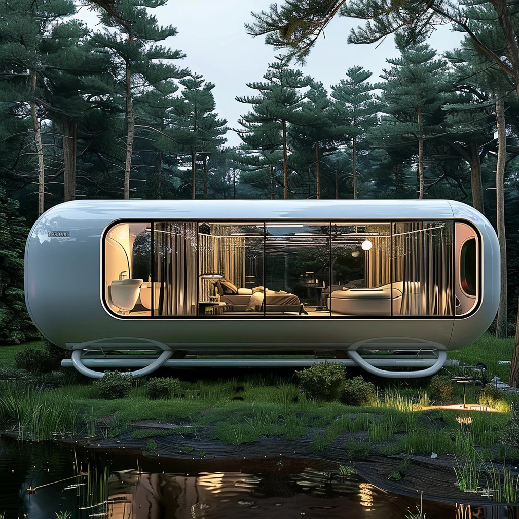 RV tecnología de vivienda residencial red famosa luz salvaje vivienda móvil	 Habitación Materna e Infantil del fabricante de la cápsula espacial Weishu