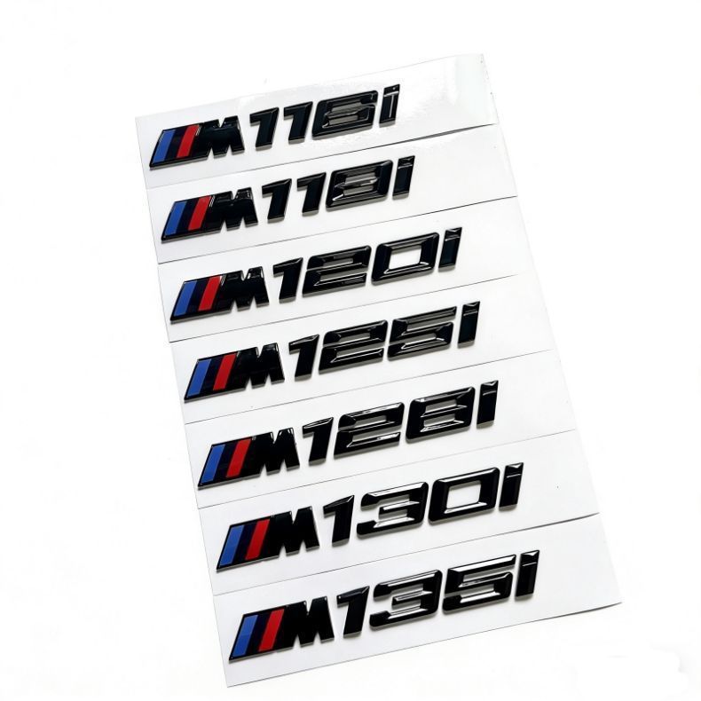 BMW 1 Series emblem modification: M emblem for 140i/118i/M120i/125I/135I/128I, side, front, and rear decals