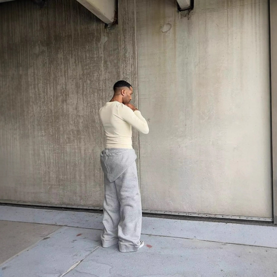 Otoño y invierno de 2025 nuevo otoño y invierno transfronterizos Amazon forma hip-hop estilo callejero suelto pantalones personales de color sólido