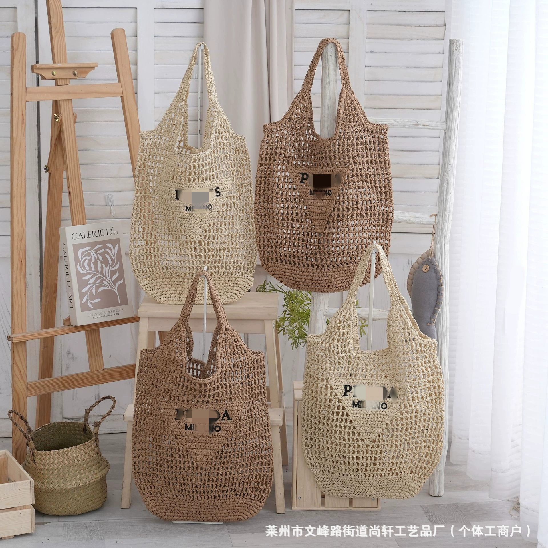 P Home тканая сумка женская 2025 новый летний приморский отдых мода ретро сетка красная полая соломенная сумка Toto сумка