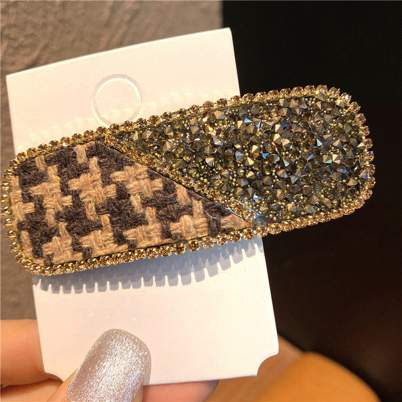 Women's Simple Style Houndstooth Rhinestone Inlay Rhinestones Hair Clip display picture 8