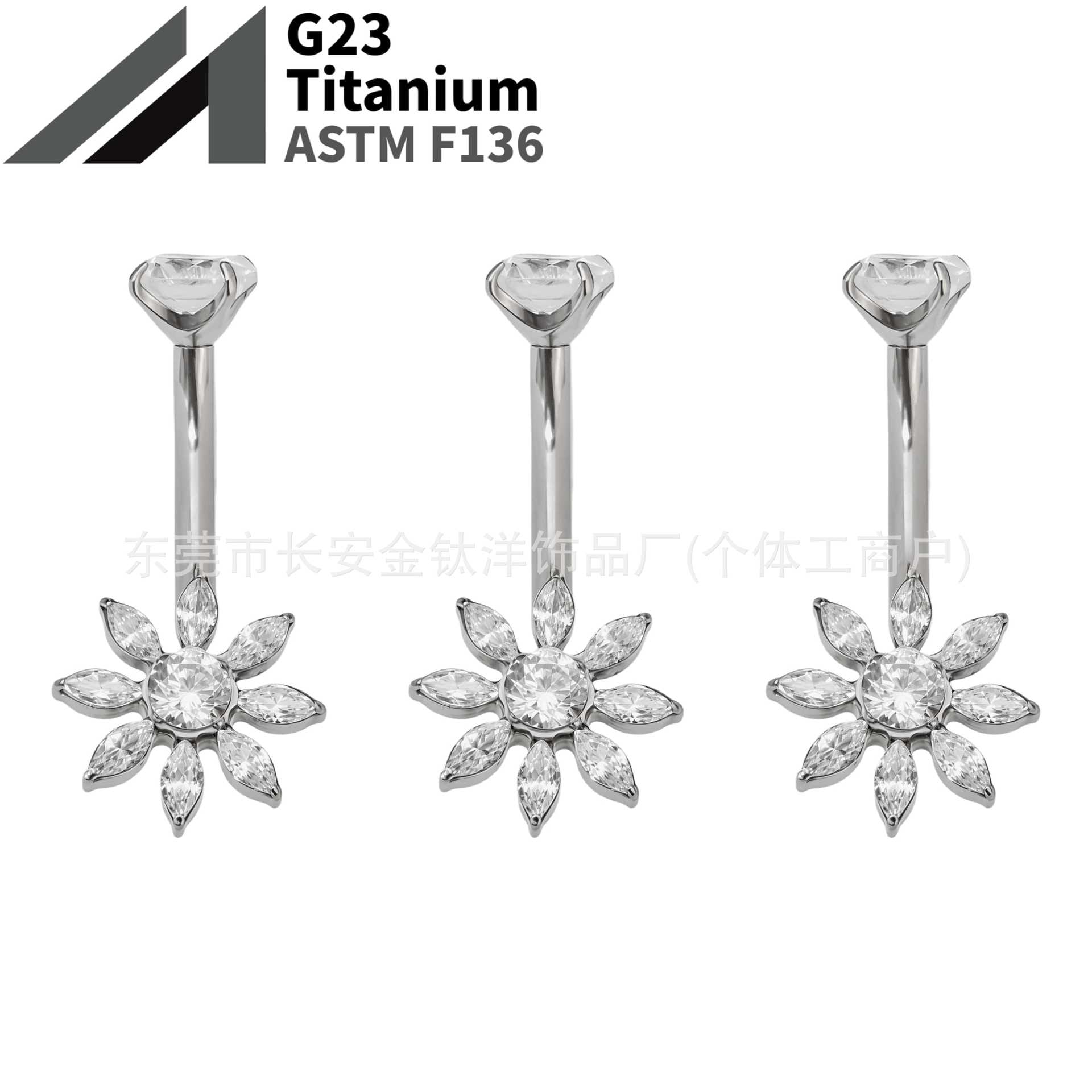 16G labret stud size and finish detail