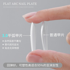 Manicure nail patch long trapezoid half patch full patch frosted no-engraving extension nail special thin dog nail patch