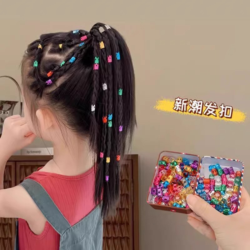 Niñas trenzadas sucias cuerdas de cabello 2025 nuevas niñas trenzadas hebillas de cabello de metal para el cabello atado trenzado artefacto tocado