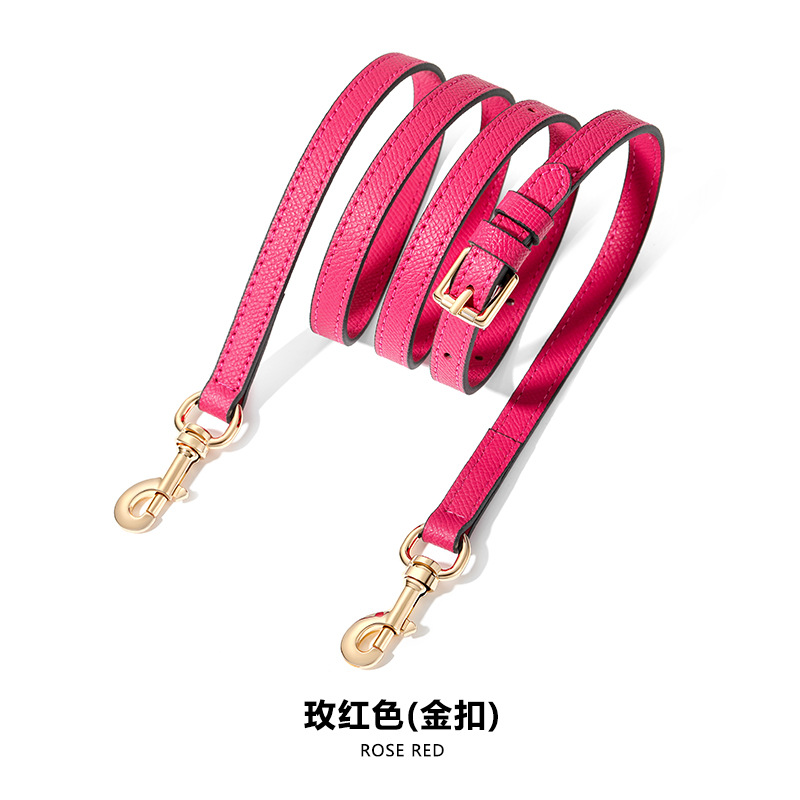 A-82 rose red palm print 1.2cm*(110cm-130cm) dionysus gold buckle