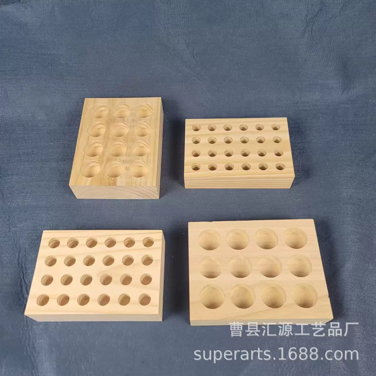 曹县厂生产批发 木质试管架底座定制 离心管架 吸管架 孔数可定制