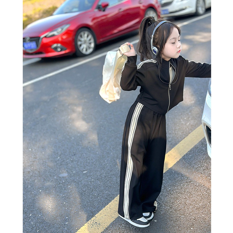 HHkids 子供服女の子秋服スーツネット有名人服ファッショナブルな 2025 新しい子供スポーツウェア ETZ115|undefined