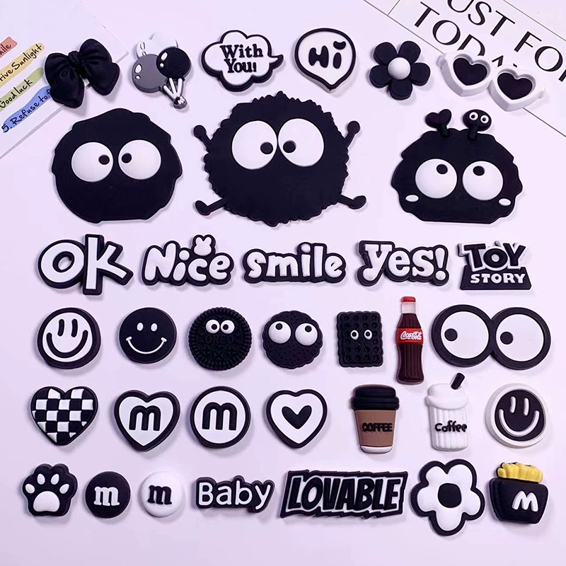 Большой брикет DIY мягкие резиновые аксессуары для отверстий обувь тапочки пряжка декоративная водяная чашка для чехла для мобильного телефона подушка безопасности наклейка для холодильника