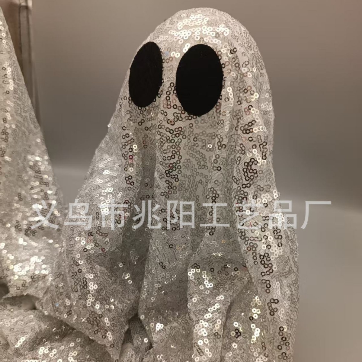 Decoración de Halloween Lentejuelas fantasma fantasma decoración interior junto a la cama suministros accesorios de la actividad atmósfera brillante