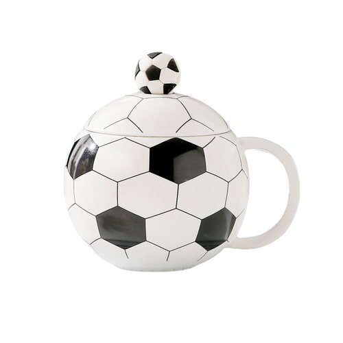 High-face value World Cup Football Cup Ceramic Cup with lid Sports Souvenirs Planet Cup Water Cup Mug Accompanied by Hand Gift
