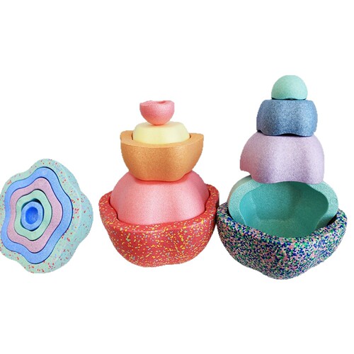 Layered Fun Rainbow Crossing Stones Children's Sensory Training Flower Balance Stepping Stones Preschool Kindergarten Physical Activity Bridge