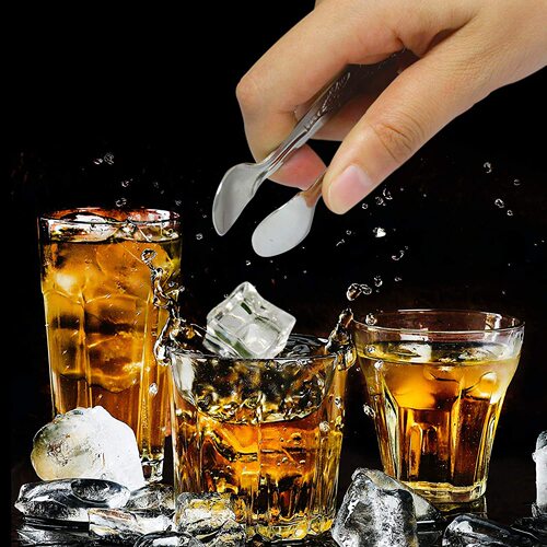 Cookie lemon slice mini 304 stainless steel food clip creative rose pattern tweezers sugar cube ice cube clip wholesale