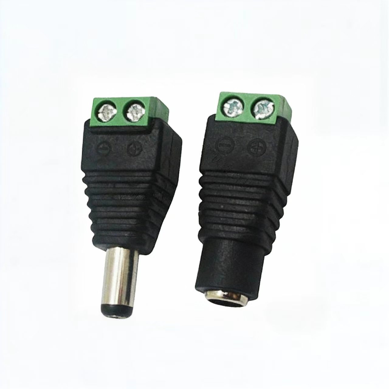 Lámpara LED con cabeza sin soldadura dc5.5 * 2.5 enchufe de acoplamiento de energía DC del terminal macho y hembra de cableado de alambre de presión verde femenino image 5