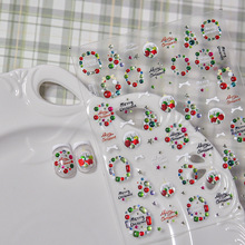 tomoni果冻美甲贴纸 爆款冬季ins儿童指甲贴圣诞彩球饰品贴纸混批